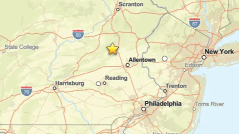 Small earthquake recorded near Jim Thorpe late Saturday night; several in PA in past month