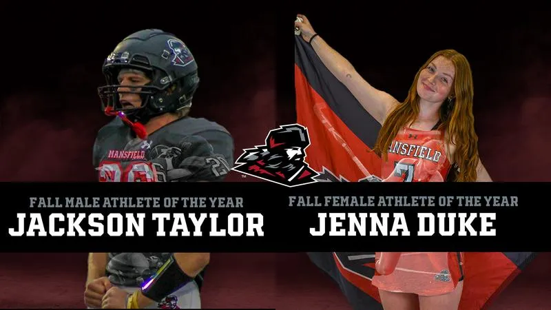 Duke and Taylor Named 2025-26 Mansfield Fall Athletes of the Year
