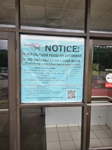 Purse inspections part of theater 'policy'