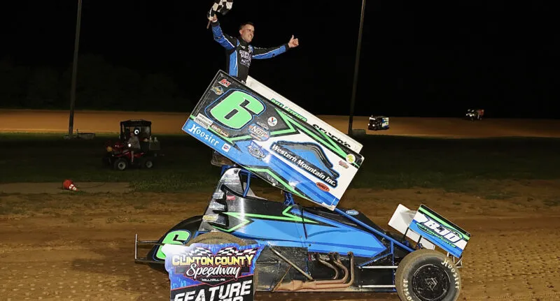Ryan Smith takes 410 sprint opener at Clinton County Speedway