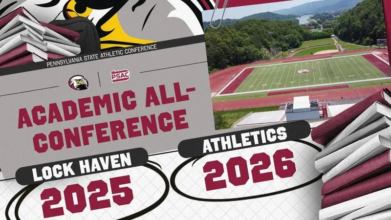 Lock Haven Athletics well represented on Fall, Winter & Spring PSAC Academic All-Conference Teams (2025-26)