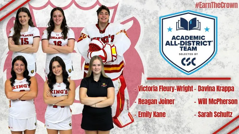 King's Places Six on CSC Academic All-District Women's At-Large Team