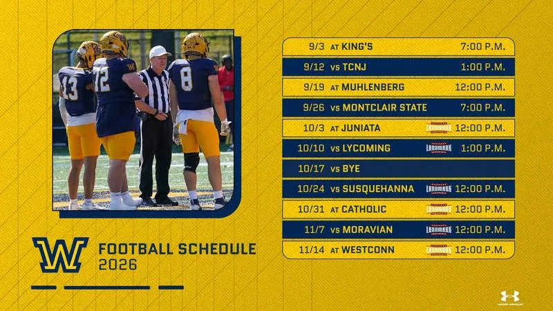 Wilkes Football Announces 2026 Schedule