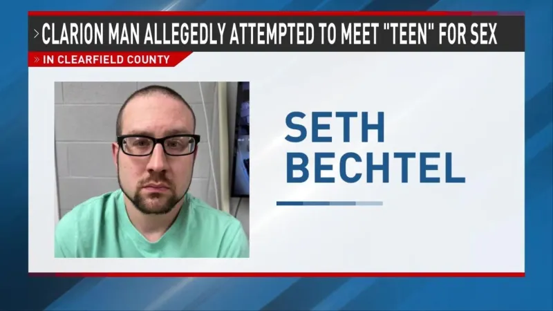 Clarion man charged after police say he tried to meet teen decoy in Clearfield County