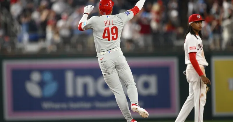 Derek Hill hits 2-out, 2-run pinch-hit homer in 9th to lift Philadelphia Phillies past Washington Nationals