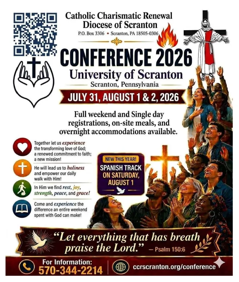 Catholic Charismatic Renewal to host 44th Conference July 31-Aug. 2 in Scranton