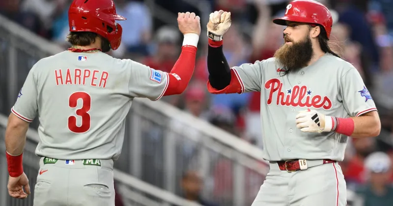 Bryce Harper, Derek Hill homer in 9th to rally Philadelphia Phillies to victory over Washington Nationals