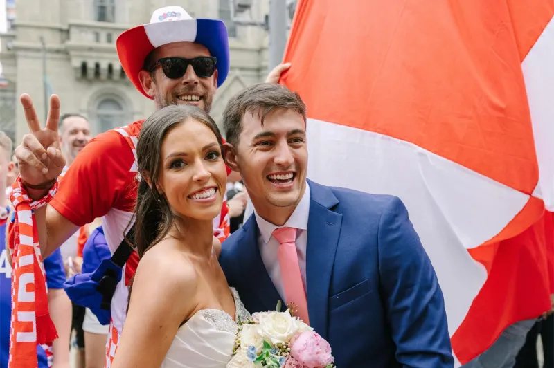 Meet the Philly couple who had their wedding photos crashed by Croatian World Cup fans