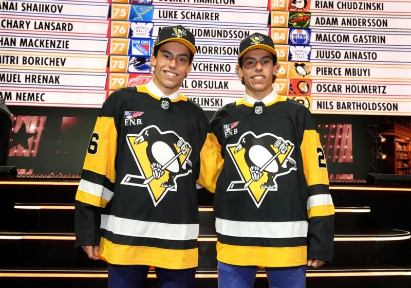 It's hard to tell Penguins draft picks Liam and Markus Ruck apart. The twins don't seem to mind.