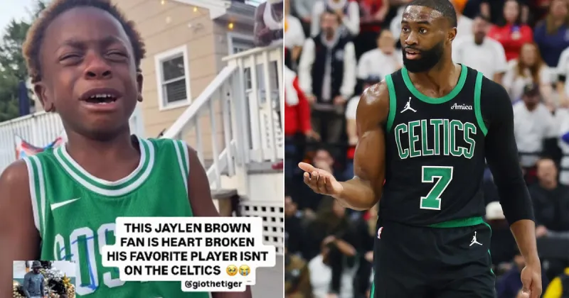 Jaylen Brown responds to viral video of crying 6-year-old Celtics fan after trade news