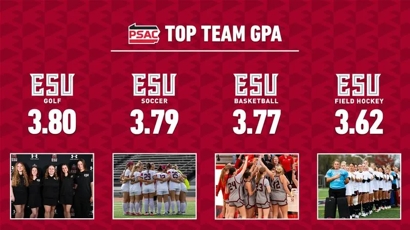 ESU Has Four Teams Win PSAC Top Team GPA Awards