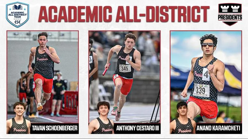 Cross Country, Track and Field, Men's Track and Field, Men's Cross Country: Three Presidents Earn CSC Academic All-District Men's Track & Field / Cross Country...