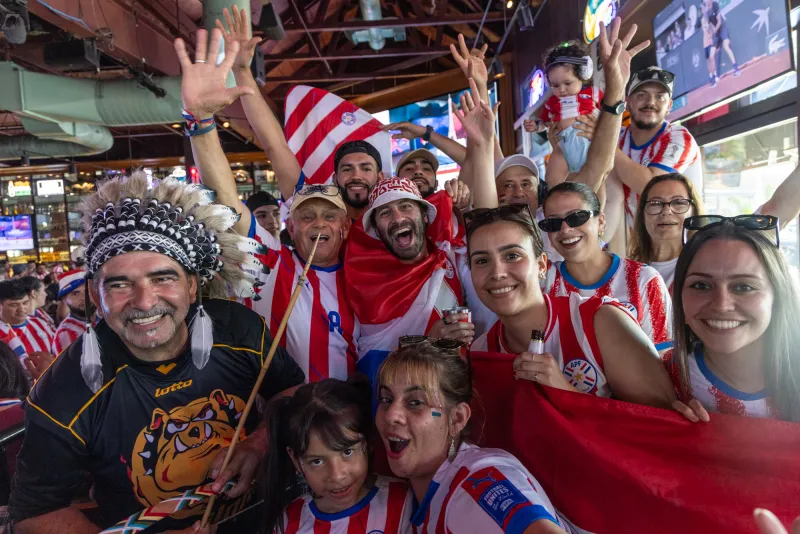 Paraguay and France fans come together for Philly's final World Cup game