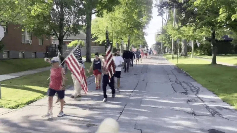 Cambria Co. residents gather for 5th annual Parade Flag Walk