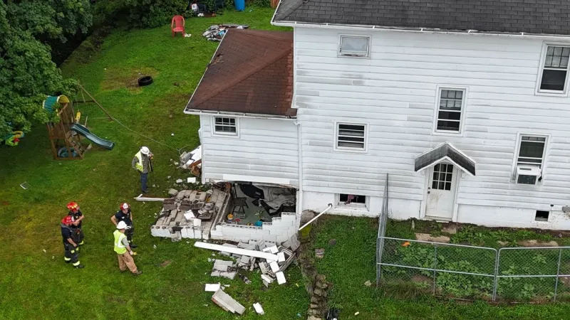 First Responders on scene of house explosion in Cambria County