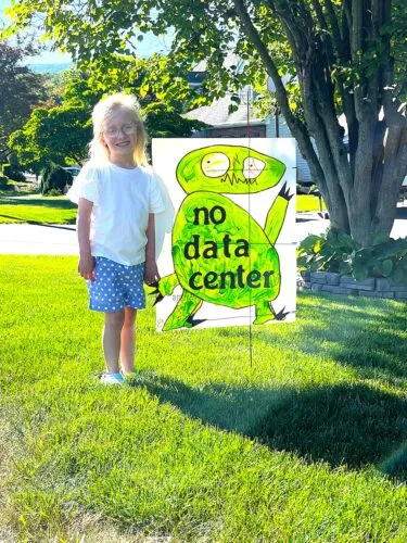Child's drawing inspires grassroots data center campaign