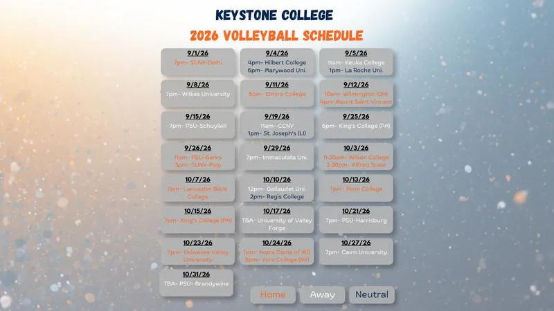 Women's Volleyball Announces Busy Fall Slate for 2026