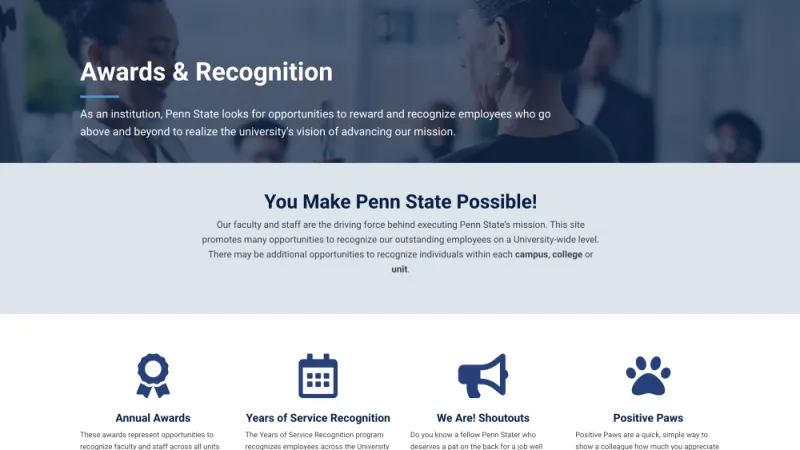 Penn State awards offer opportunities to recognize faculty, staff achievements