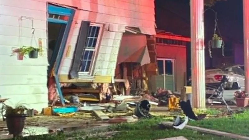 PHOTOS | Car crashes into side of Mifflin County home; police investigating