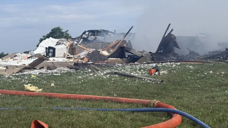 PHOTOS | 911: Explosion destroys Curwensville home; two people hospitalized