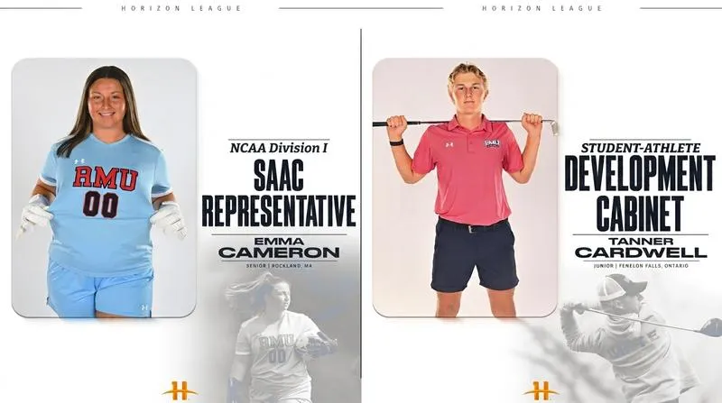 Cameron and Cardwell to Represent RMU on the 2026-27 Horizon League SAAC