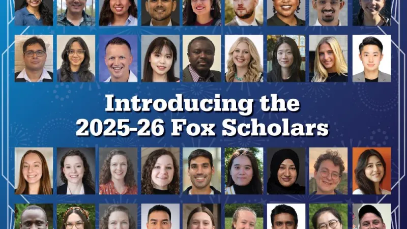 Fox Graduate School awards 36 graduate students Fox scholarships