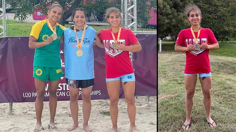 Foufas Takes Third Place at U20 Pan American Beach Wrestling Championships