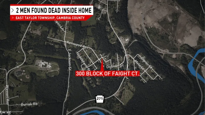 Two men found dead inside Cambria County home, coroner reports