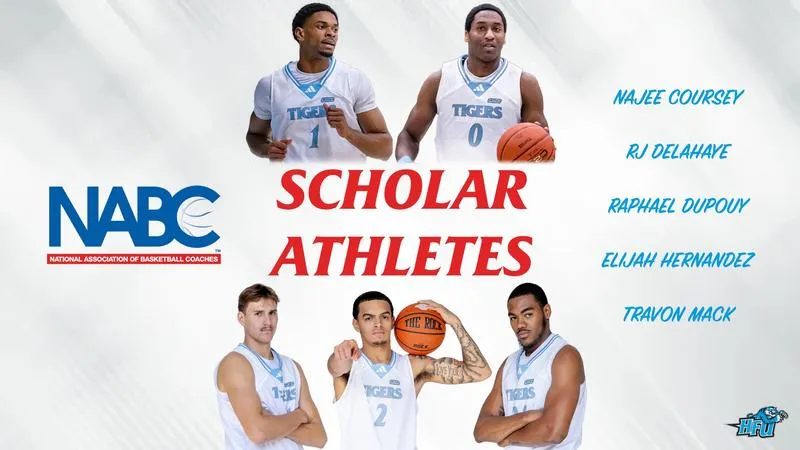 Men's Basketball Receives 2025-26 NABC Team Academic Excellence Award; Five Tigers Named to NABC Honors Court