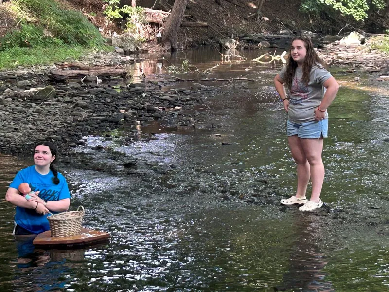 Vacation Bible School brings Moses' story to life in neighborhood creek