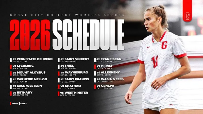 Grove City 2026 schedule available