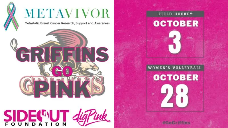 Griffins Go Pink, Partnering with METAvivor and Side-Out Foundation for Second Straighrt Year