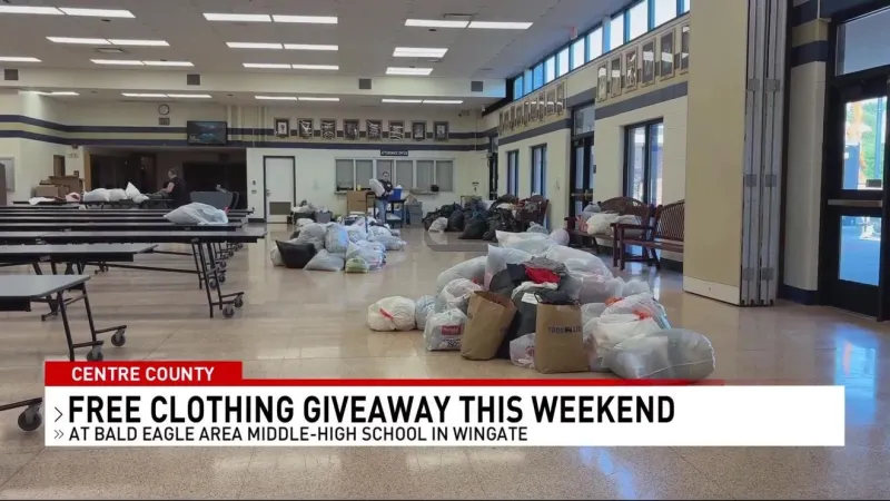 Free clothing giveaway to be held at Bald Eagle Area Middle-High School