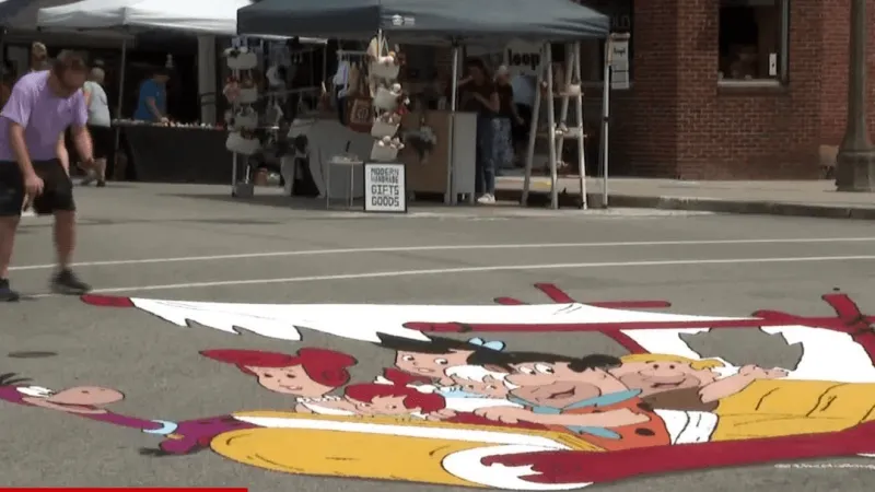 International artists join local kids for weekend 'Chalk the Block' festival in Somerset