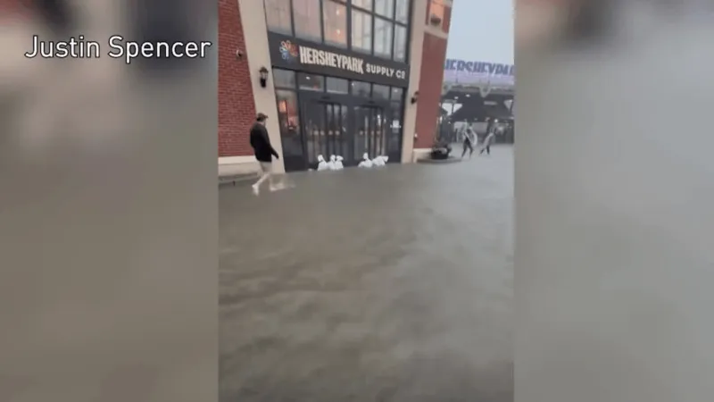 VIDEO | Storms bring flash flooding to Hersheypark