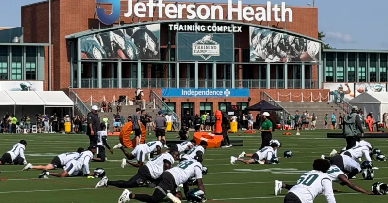 Eagles 2026 training camp practice participation tracker