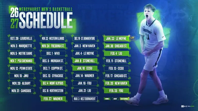 Mercyhurst Men's Basketball Announces 2026-27 Schedule Following Historic NEC Championship Run