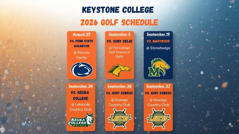 Keystone Men's Golf Announces 2026 Fall Schedule