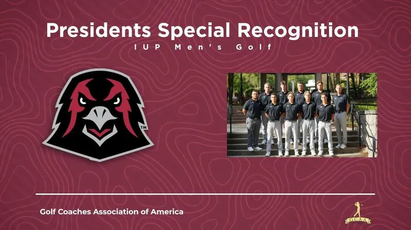 IUP Men's Golf Recognized with GCAA Presidents Recognition Award