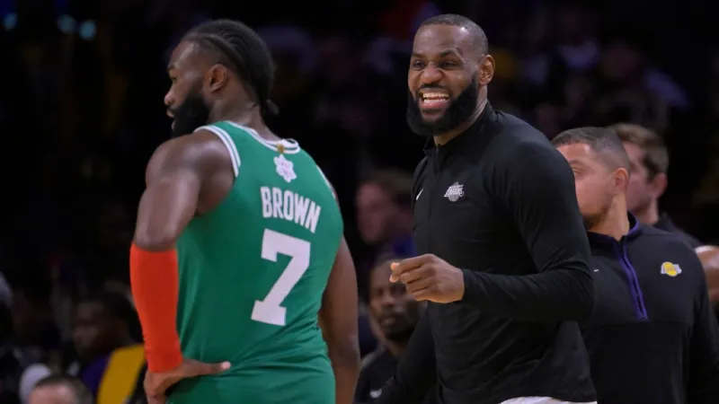 LeBron James denies Jaylen Brown's skydiving idea if Sixers win title