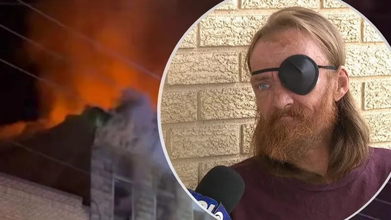 Dad says he may lose eye after running back into Lewistown fire to help son, wife
