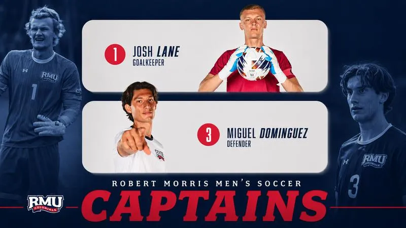 Lane, Dominguez Named Captains for 2026 Men's Soccer Season