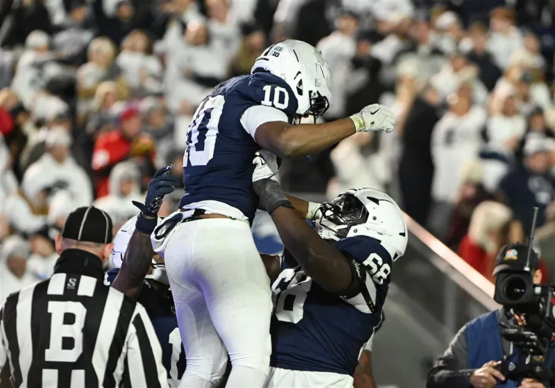 Penn State's offensive line is still taking shape after an offseason defined by roster turnover