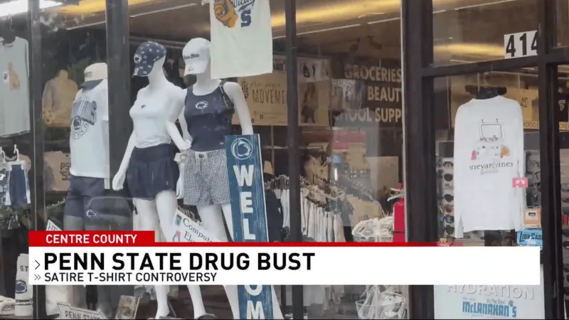Centre County commissioner blasts satire T-shirts sold after Penn State frat drug bust