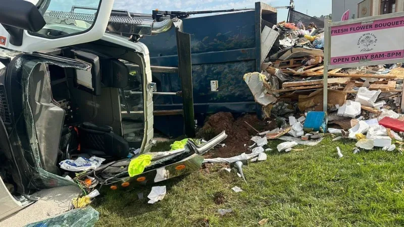 1 injured in rollover crash near Adams County business