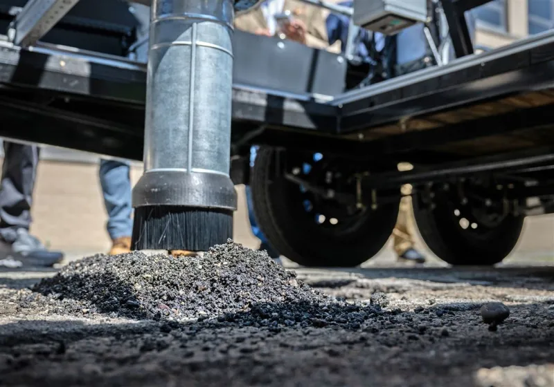 Pothole-patching robots: A Pittsburgh startup debuts its road-repairing rovers