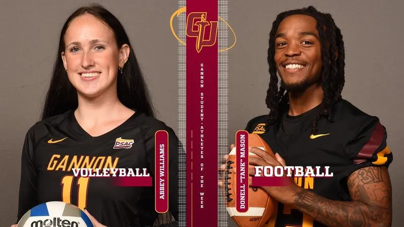 Mason, Williams Named Gannon Athletes of the Week
