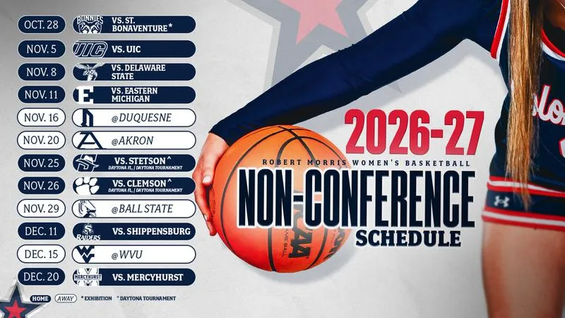 RMU Women's Basketball Announces 2026-27 Non-Conference Schedule