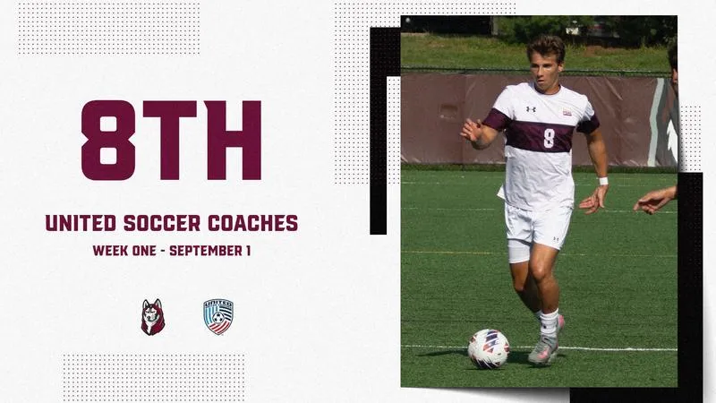 Men's Soccer Jumps to No. 8 in United Soccer Coaches National Poll