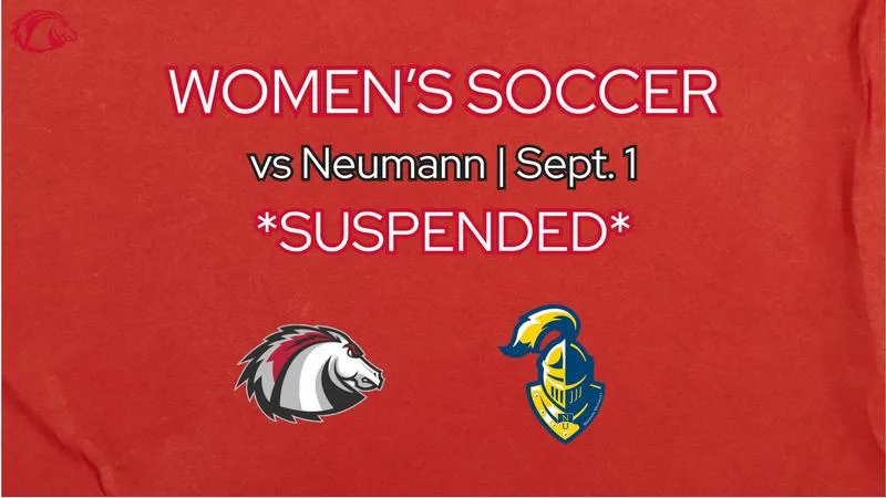 Women's Soccer vs Neumann Suspended Due to Weather Delays